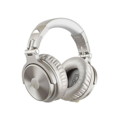 [CLEARANCE] OneOdio Pro C Wireless Over The Ear Headphones with 1000mAh, Bluetooth, In-Line Mic, 110 Hours Battery Life, Foldable Ergonomic Design (Silver)