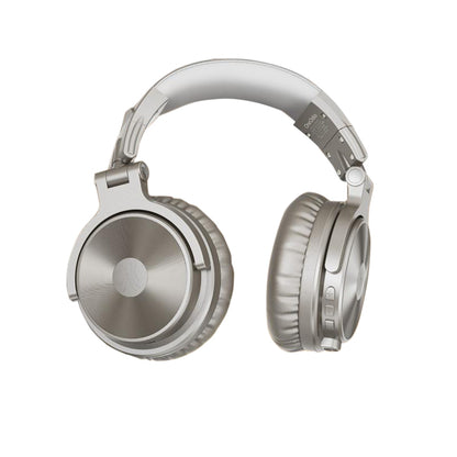 [CLEARANCE] OneOdio Pro C Wireless Over The Ear Headphones with 1000mAh, Bluetooth, In-Line Mic, 110 Hours Battery Life, Foldable Ergonomic Design (Silver)