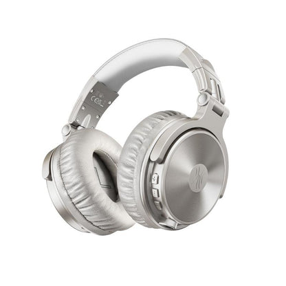 [CLEARANCE] OneOdio Pro C Wireless Over The Ear Headphones with 1000mAh, Bluetooth, In-Line Mic, 110 Hours Battery Life, Foldable Ergonomic Design (Silver)