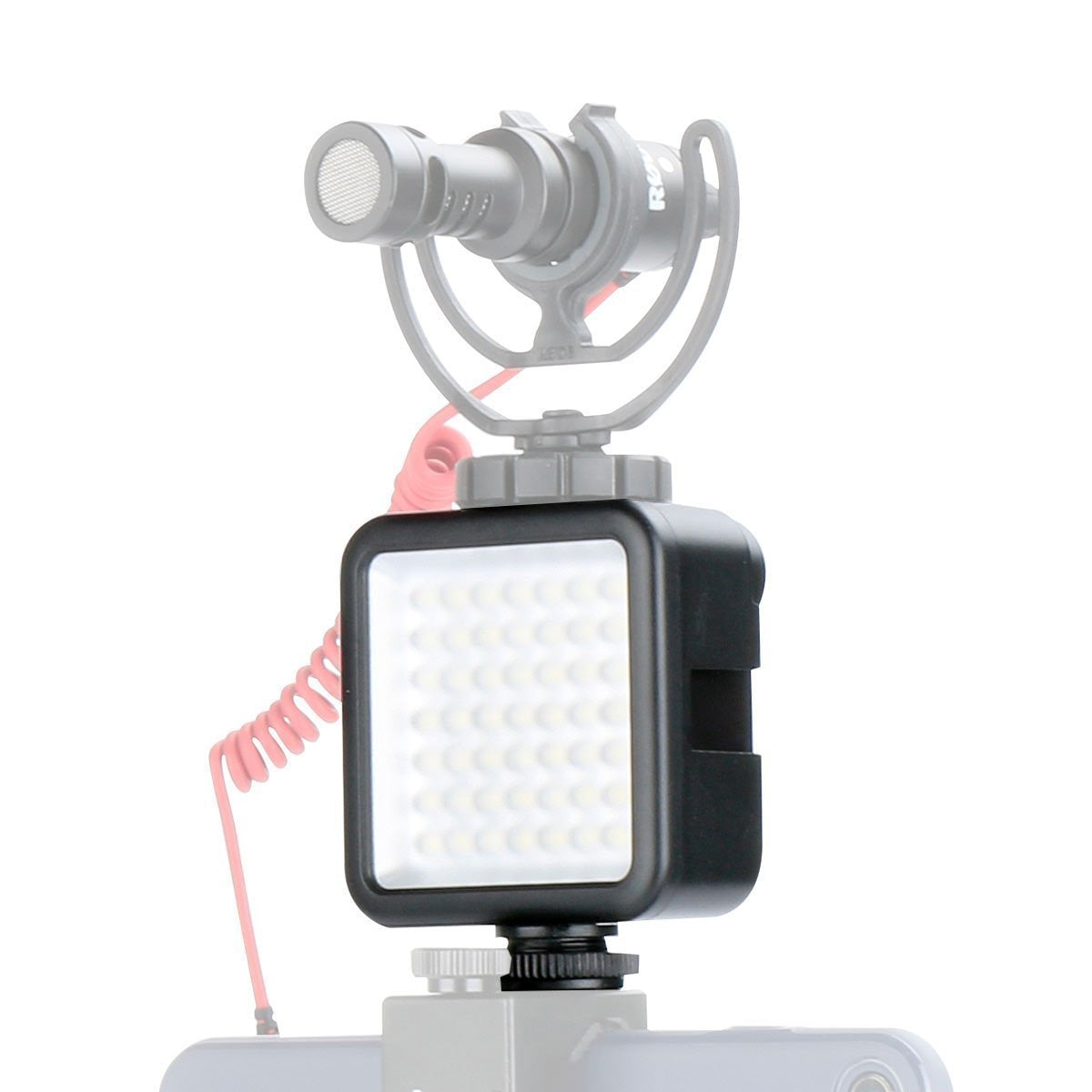 Ulanzi W49LED Video Light 49 LED with 3 Hot Shoe Dimmable Portable Video Light for DSLR or Smartphone