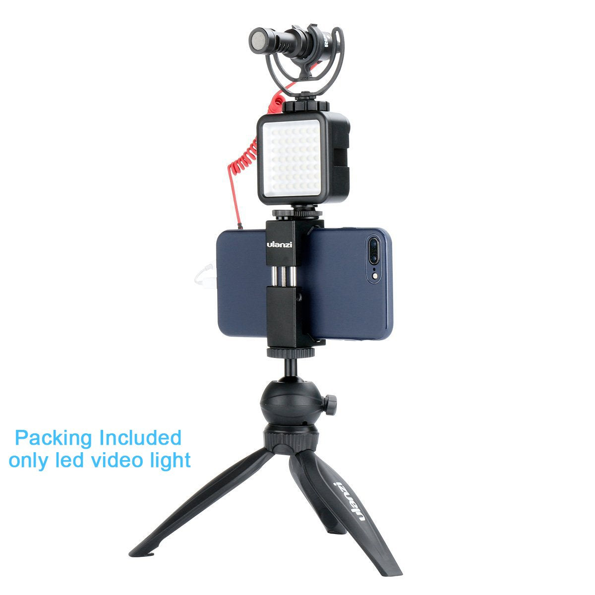 Ulanzi W49LED Video Light 49 LED with 3 Hot Shoe Dimmable Portable Video Light for DSLR or Smartphone