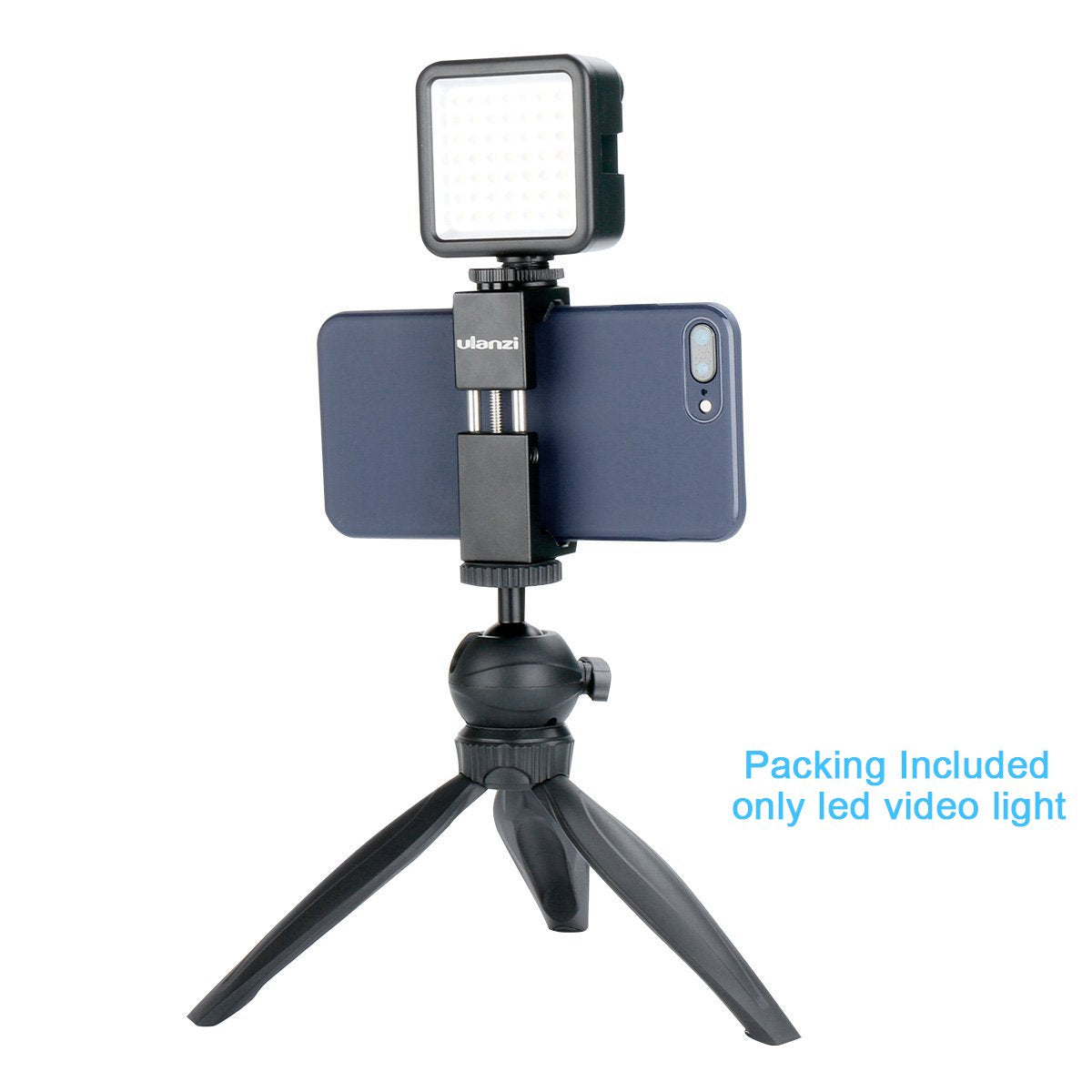 Ulanzi W49LED Video Light 49 LED with 3 Hot Shoe Dimmable Portable Video Light for DSLR or Smartphone