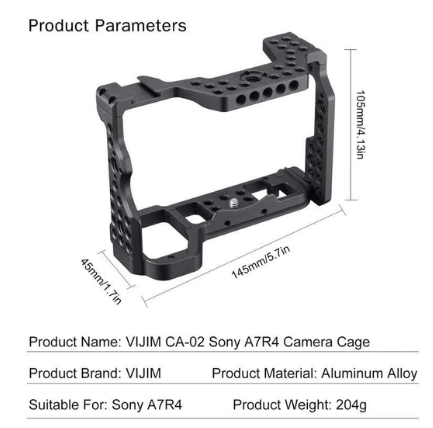 VIJIM CA-02 By Ulanzi Camera Cage Handle Rig for Sony A7R4 A7R IV Camera Accessories