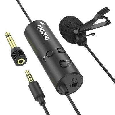 Maono AU-103 Multipurpose Omnidirectional Lapel/ Lavalier Microphone 3.5mm TRRS for Vlogging, Interviews and Podcast
