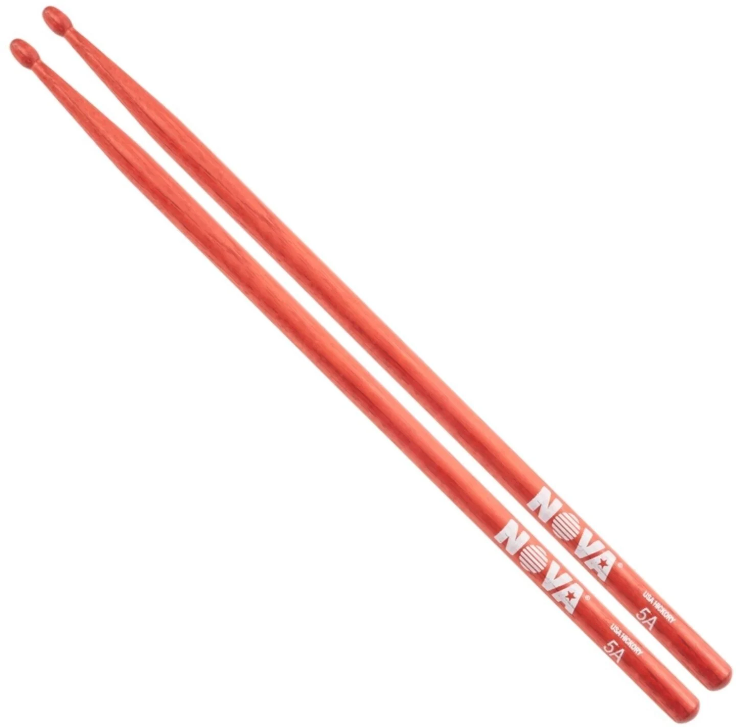 Vic Firth Nova N5A Hickory Wood Drumsticks (Pair) Drum Sticks for Drums and Percussion (Natural, Black, Red)