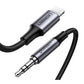 [CLEARANCE] UGREEN Lightning to 3.5mm Male AUX Audio Cable MFi Stereo 48KHz for Car, Phone, Headphones (Black) (1M) | 70509