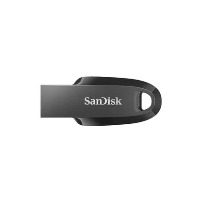 SanDisk Ultra Curve 32GB 64GB 128GB 256GB USB A 3.2 Flash Drive with 100MB/s Transfer Rate and RescuePRO Deluxe Support | Black, Green, Blue