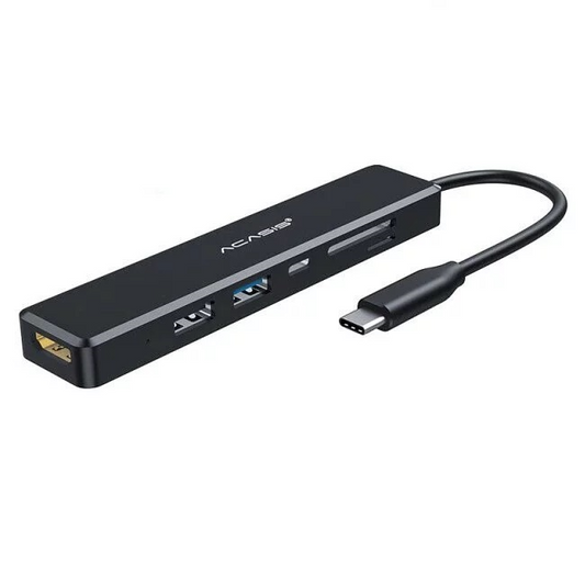 ACASIS 5-in-1 USB 3.0 to Type C Hub HD 5-Port with TF SD Card Reader, 4K 60Hz HDMI, 60W PD Fast Charging, and Up to 10Gbps High Speed Data Splitter Docking Station for Laptop, PC, Desktop | CM069 CM070