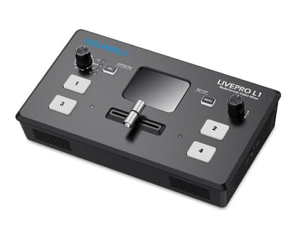 [CLEARANCE] Feelworld LIVEPRO L1 V1 USB3.0 Multi-Format Video Mixer & Switcher with 4x HDMI Inputs for Multi Camera Productions for Real-Time Live Streaming