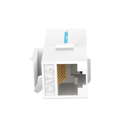 Vention CAT6 UTP Keystone Jack Ethernet LAN Cable Coupler for Home and Office Networking (Black, White) | IPG