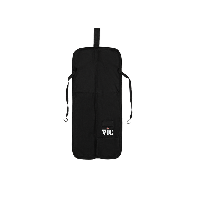 Vic Firth Essential Stick Bag Nylon Carrying Case for Drumsticks, Drum Brushes, and Percussion Mallets (Holds 5 Pairs of Sticks) (Black, Red)