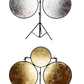 Pxel RF3 KIT Studio Reflector Set with 80cm 5-in-1 Round Reflector (Gold, Black, Silver, White), 60cm 2-in-1 Round Reflector (Silver and Gold) with Stand Support