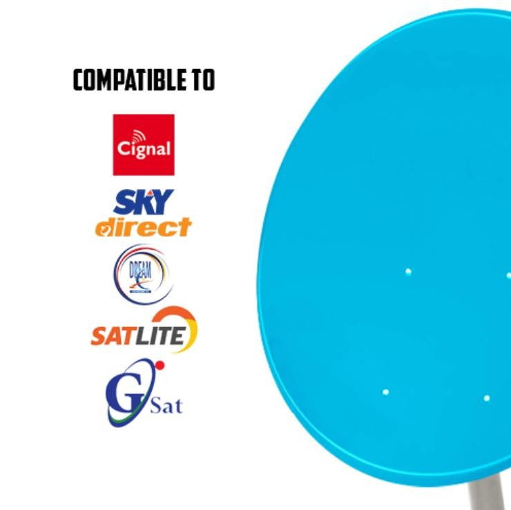 USED Universal 60cm Outdoor Satellite Dish with 100% Compatibility to Major Cable TV Providers