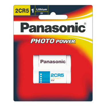 [CLEARANCE] Panasonic 2CR5 Photo Power Manganese Dioxide Lithium Battery 6V 2CR-5W1BE for Cameras Toys Calculators Video Equipment