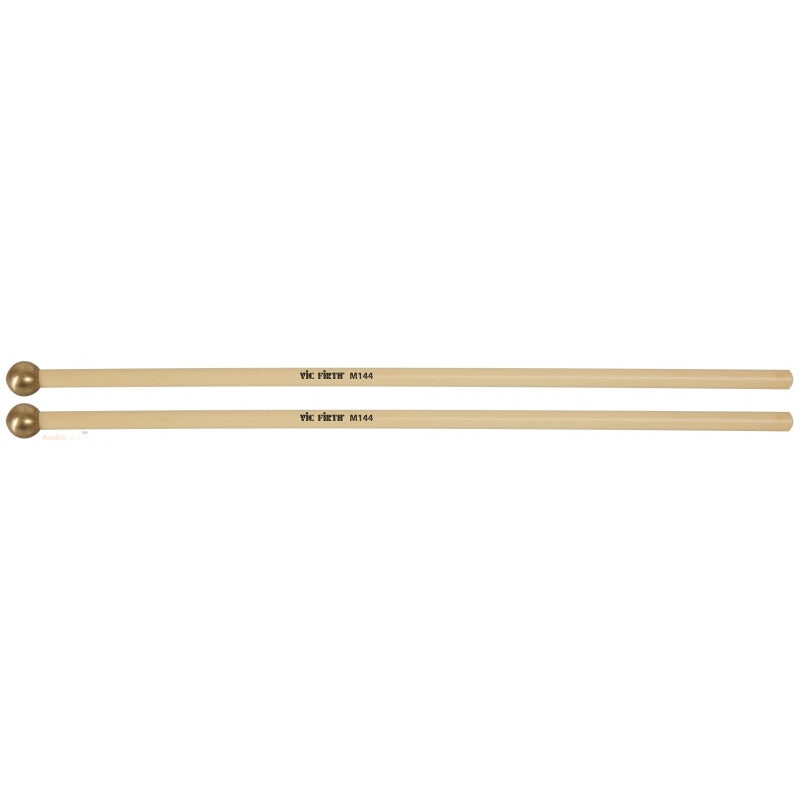 Vic Firth M144 Extra Hard Orchestral Small Round Brass Percussion Keyboard Mallets for Xylophone and Bells