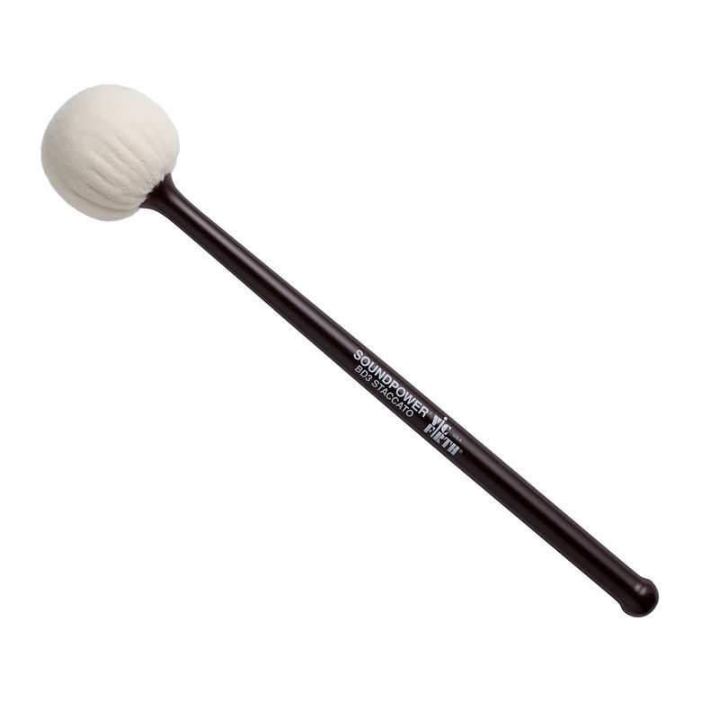 Vic Firth BD3 Soundpower Bass Drums Staccato Percussion Mallet Big Drum Stick for Marching and Concert Performances