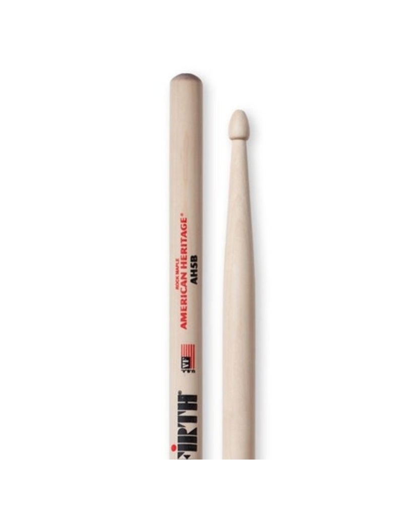 Vic Firth American Heritage 5B Maple Wood Tear Drop Tip Drumsticks (Pair) Drum Sticks for Drums and Percussion