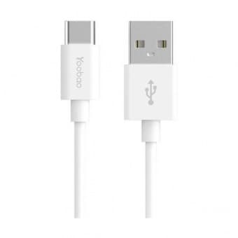 [CLEARANCE] Yoobao 1.2m Type C, Micro USB Fast Charging Data Sync Cable for Smartphones (White) | YB-400C