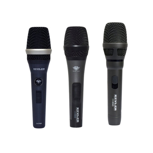 KEVLER DM Series Precision Crafted Super Cardioid Dynamic Microphone with Dual 15" Bass Reflex and 10M Cable for Karaoke System | DM-750, DM-850, DM-950