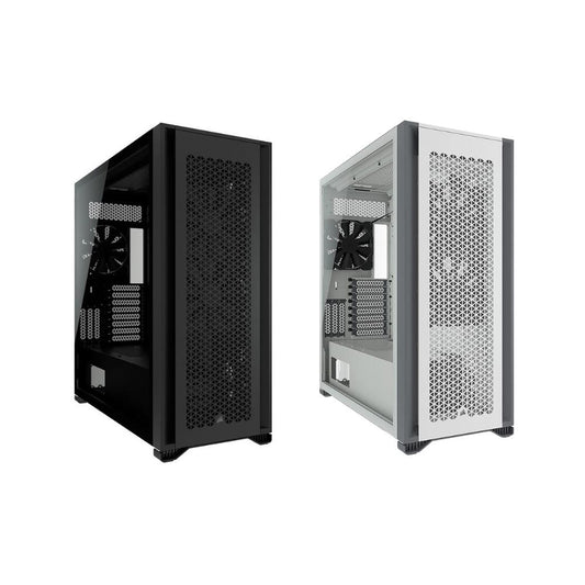 CORSAIR 7000D Full Tower ATX PC Case with Slide-On Tempered Glass Side Panel, 8 Drive Slots and Vertical GPU Mounting Support (Black, White) | CC-9011218-WW CC-9011219-WW