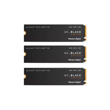 Western Digital WD BLACK SN770 250GB 500GB 1TB M.2 NVMe Gen4 Series SSD Solid State Drive with 4GB/s Sequential Read Performance for Gaming Console PC Computer and Laptop WDS250G3X0E WDS500G3X0E WDS100T3X0E