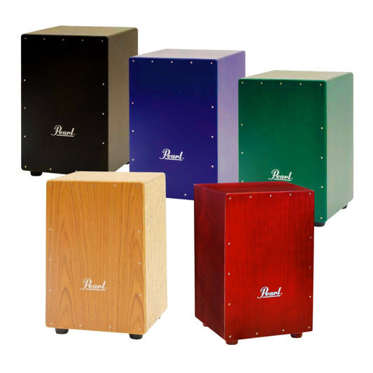 Pearl PBC-513CBC Eco-Friendly Chipboard Cajon Beatbox with Asiatic Pine Box, Oak Material, and Rubber Feet for Acoustic Percussions (Black, Blue, Green, Natural, Red)
