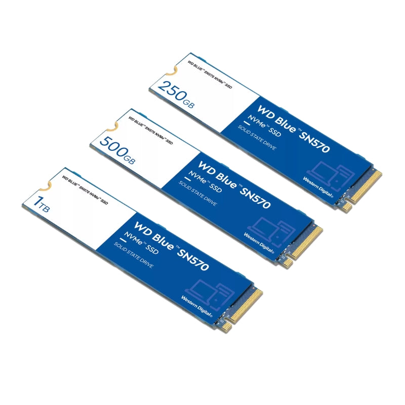 Western Digital WD Blue SN570 250GB 500GB 1TB M.2 2280 NVMe Series SSD  Solid State Drive with 3.5GB/s Max Sequential Read Performance for PC  Computer