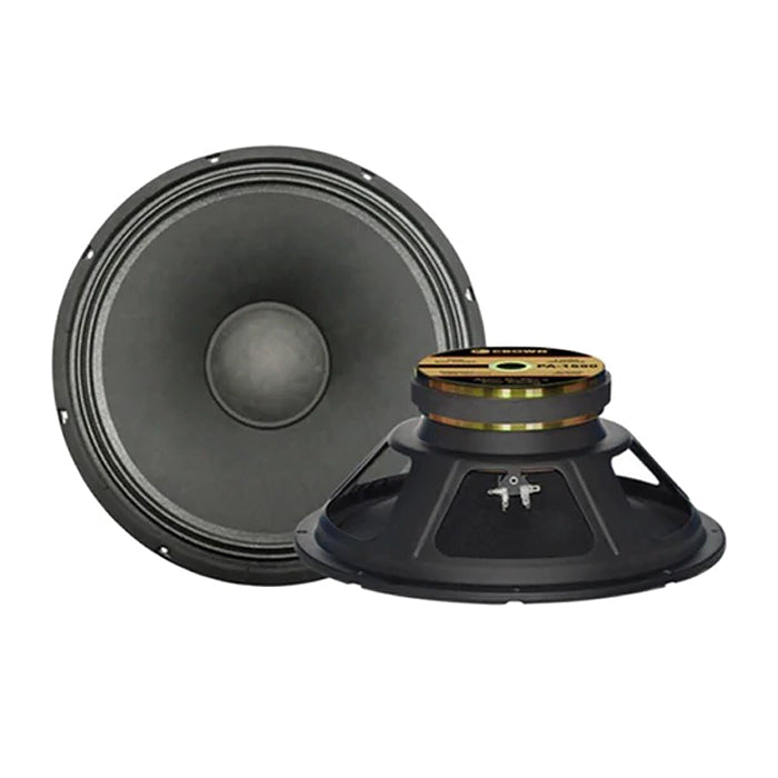 Crown 500W 12" Instrumental Sound Audio Speaker with 60.5mm Voice Coil, Max 8 Ohms Impedance, 20Hz-12kHz Frequency Response, 101dB Sensitivity Level (PA-1250)