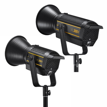 GODOX VL200II VL300II 200W / 300W Wireless LED Video Light with Godox Light App Support, 8 FX Effects, Ultra-Silent Cooling Fan & 360 Degree Rotatable Bracket for Photography & Studio Lighting (Version 2)